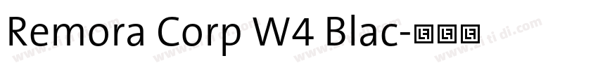 Remora Corp W4 Blac字体转换